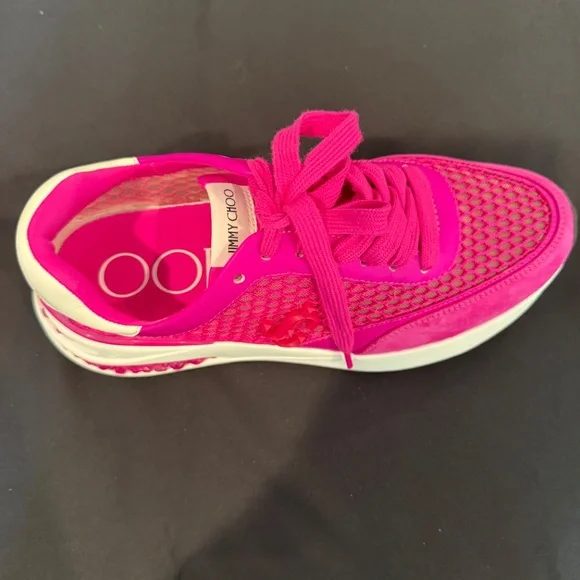 WOMEN'S AUTHENTIC JIMMY CHOO SNEAKER, NEW WITHOUT TAGS, NEVER WORN, US SIZE 8 - Picture 4 of 5